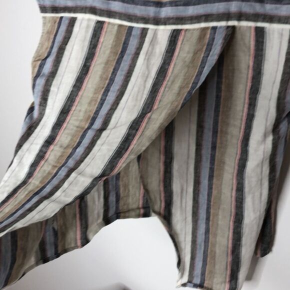 Sinuous Linen Cross Back Top, Medium - Picture 4 of 8